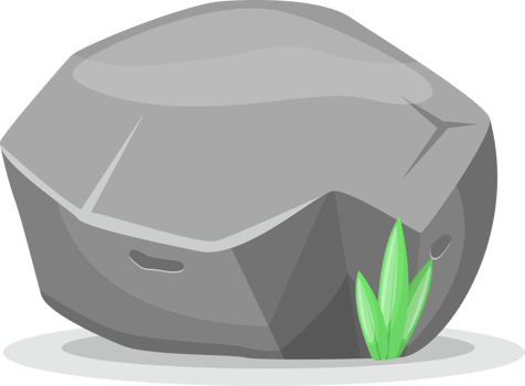 Boulder stones clipart design illustration png