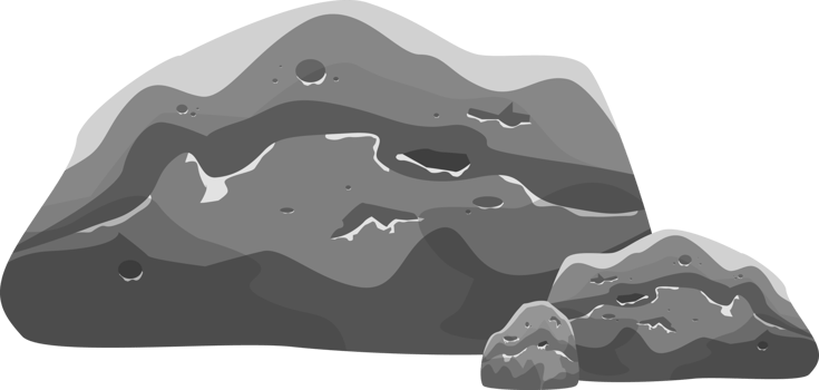 Boulder stones clipart design illustration png