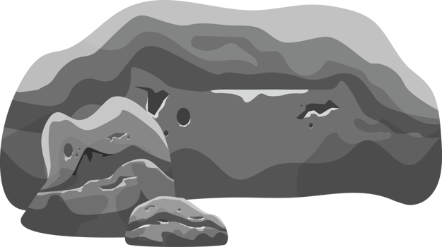 Boulder stones clipart design illustration png