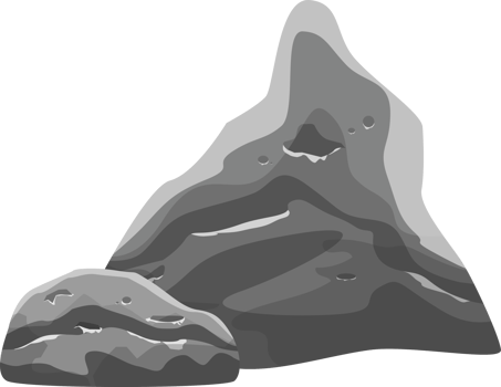 Boulder stones clipart design illustration png