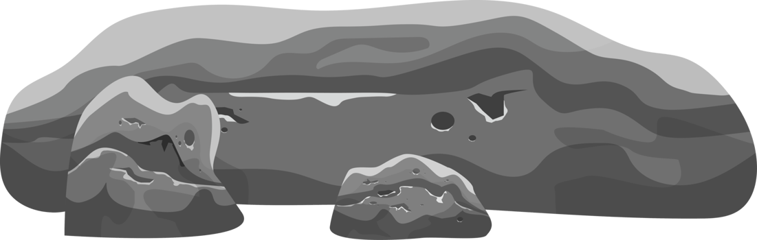 Boulder stones clipart design illustration png