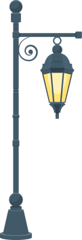 Vintage street lamp clipart design illustration png
