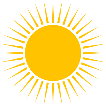 Sun icon set clipart design illustration png
