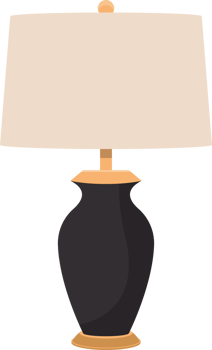 Table lamp clipart design illustration png