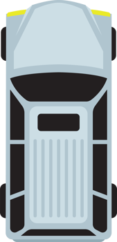 Car top view clipart design illustration png