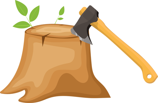 Trunk stump clipart design illustration png