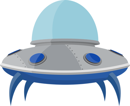 Ufo spaceship concept clipart design illustration png