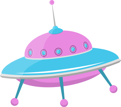 Ufo spaceship concept clipart design illustration png
