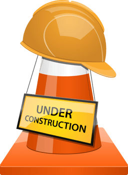 Under construction zone clipart design illustration png