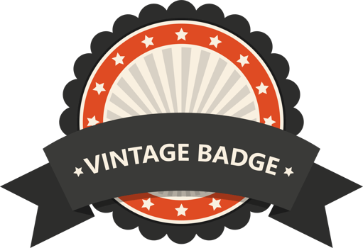 Vintage badge clipart design illustration png