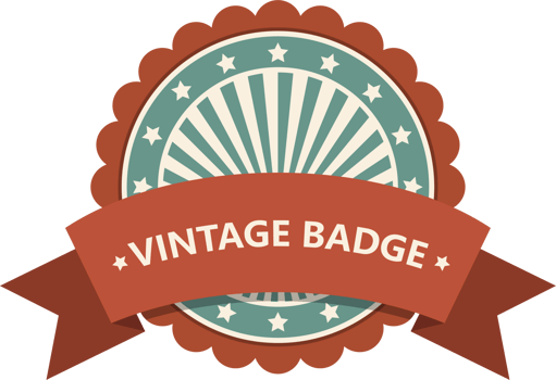 Vintage badge clipart design illustration png