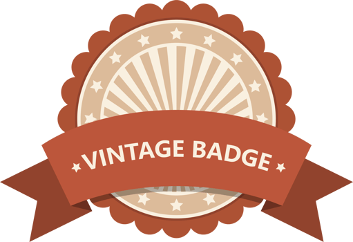 Vintage badge clipart design illustration png