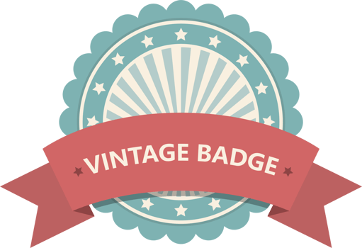 Vintage badge clipart design illustration png