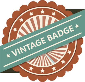 Vintage badge clipart design illustration png