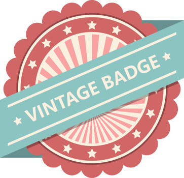 Vintage badge clipart design illustration png