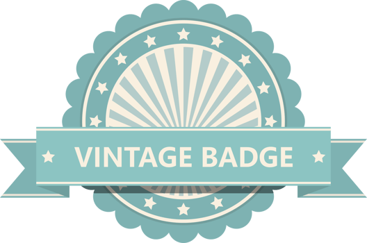 Vintage badge clipart design illustration png