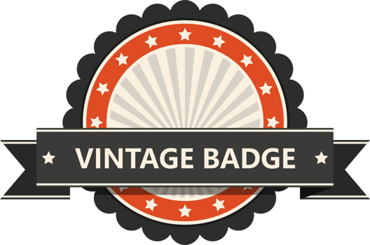 Vintage badge clipart design illustration png