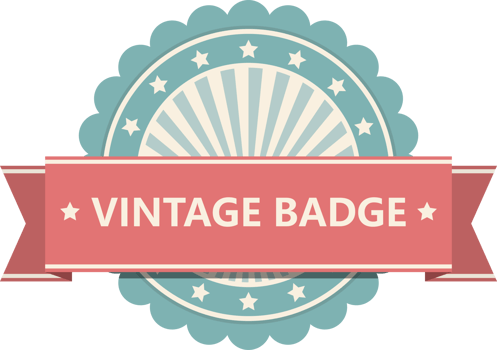 Vintage badge clipart design illustration png