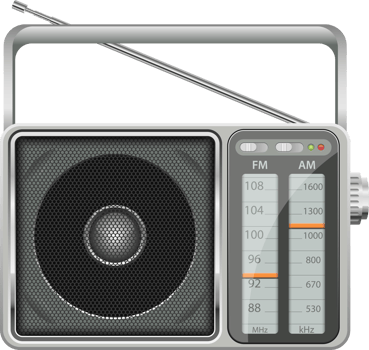 Portable vintage radio clipart design illustration png