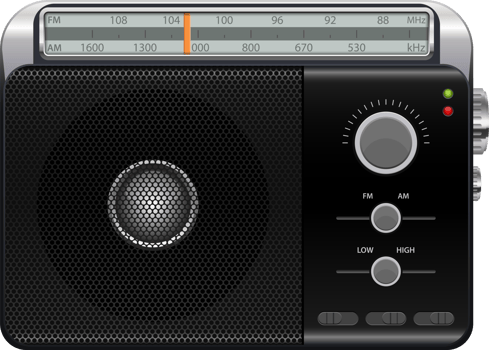 Portable vintage radio clipart design illustration png