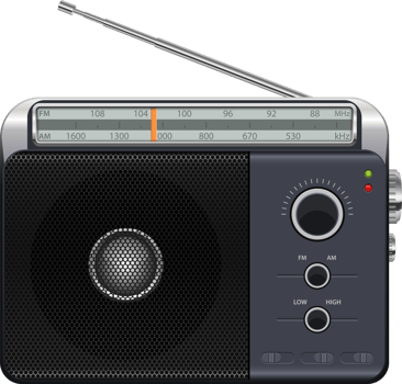 Portable vintage radio clipart design illustration png
