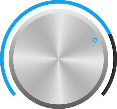 Metallic volume button clipart design illustration png