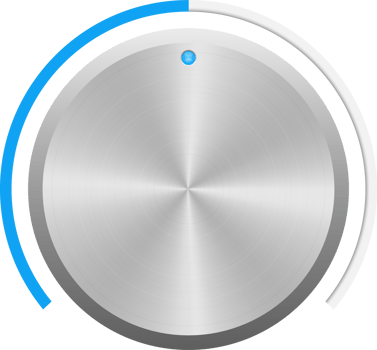Metallic volume button clipart design illustration png