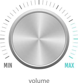 Metallic volume button clipart design illustration png
