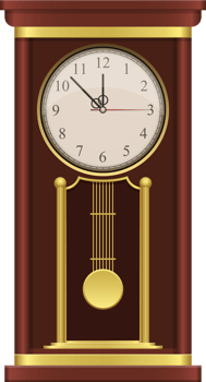 Vintage wall clock clipart design illustration png