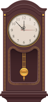 Vintage wall clock clipart design illustration png
