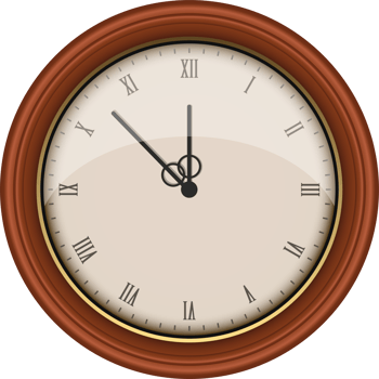 Vintage wall clock clipart design illustration png