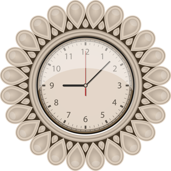 Vintage wall clock clipart design illustration png