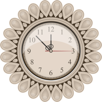Vintage wall clock clipart design illustration png