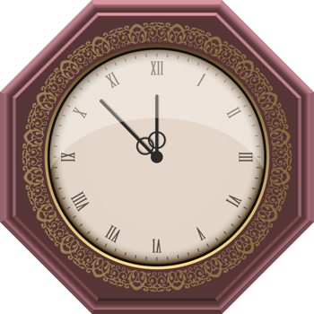 Vintage wall clock clipart design illustration png