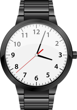 Realistic watch clipart design illustration png