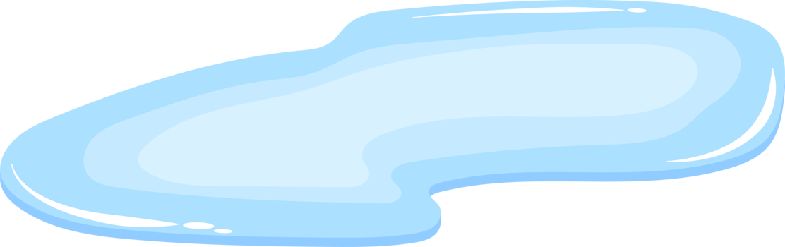 Water puddle clipart design illustration png