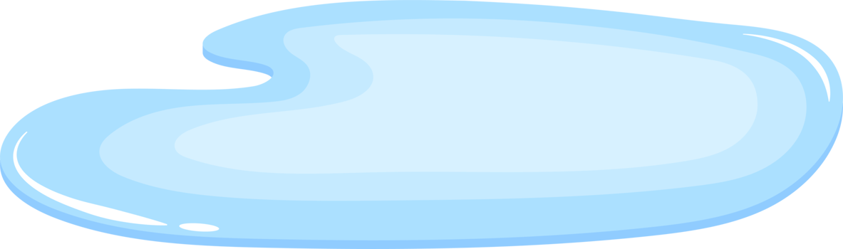 Water puddle clipart design illustration png