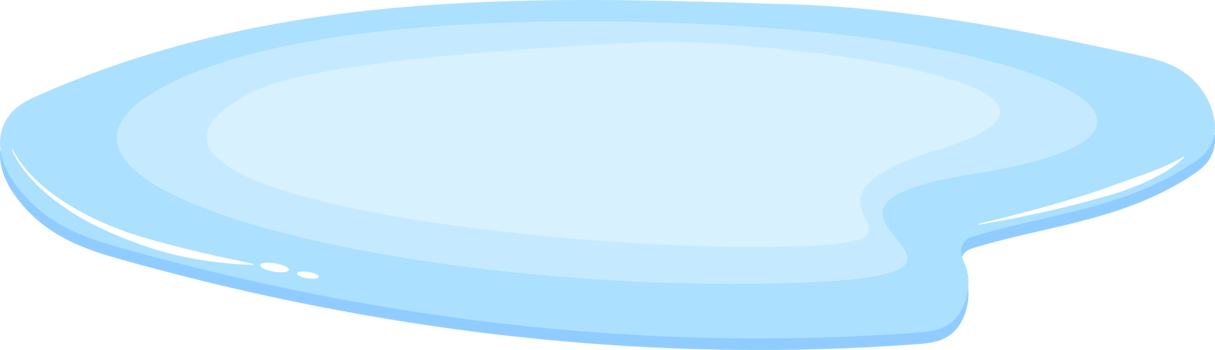 Water puddle clipart design illustration png