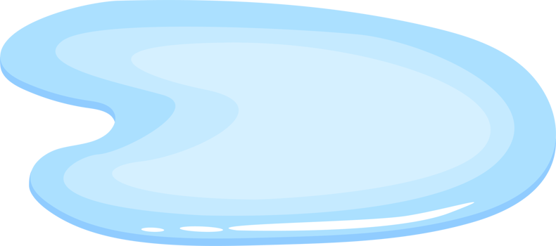 Water puddle clipart design illustration png