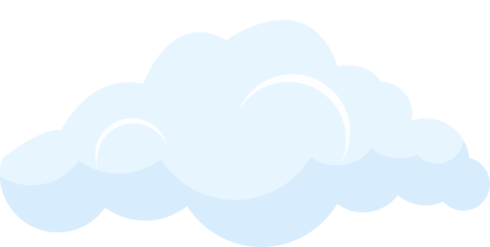 White cloud clipart design illustration png