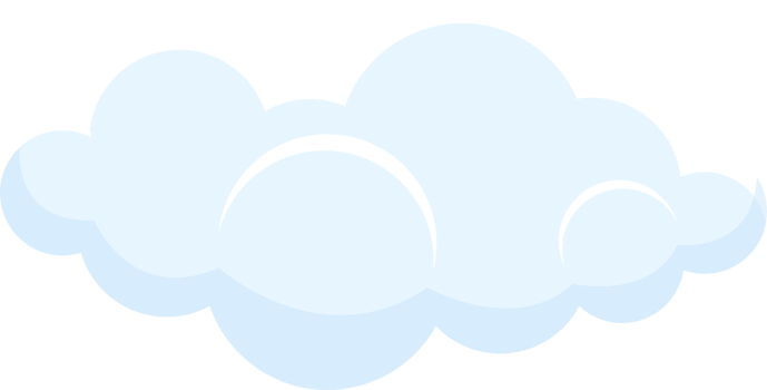 White cloud clipart design illustration png