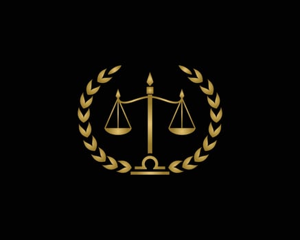 Creative Justice Law Badge Logo Design Template Vector. vector