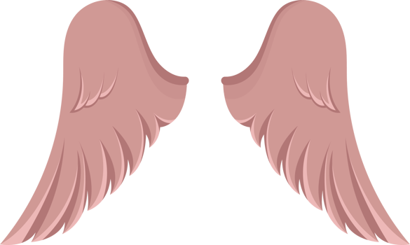 Angel wings clipart design illustration png