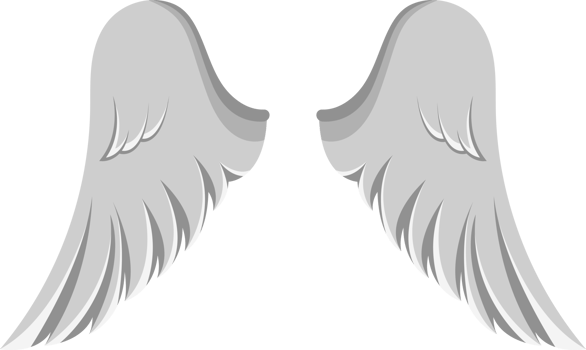 Angel wings clipart design illustration png