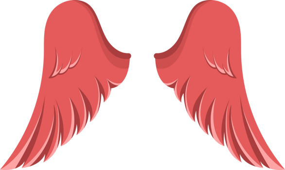 Angel wings clipart design illustration png