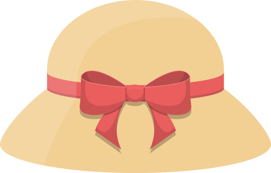 Woman retro hat clipart design illustration png