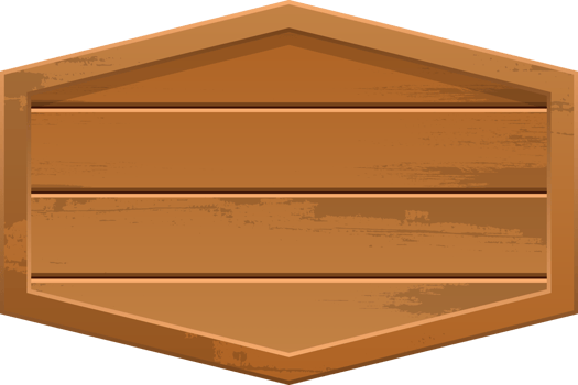 Wooden banner clipart design illustration png