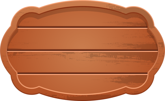 Wooden banner clipart design illustration png