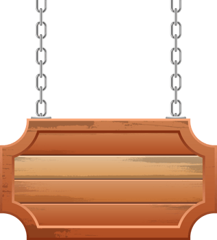 Wooden banner clipart design illustration png