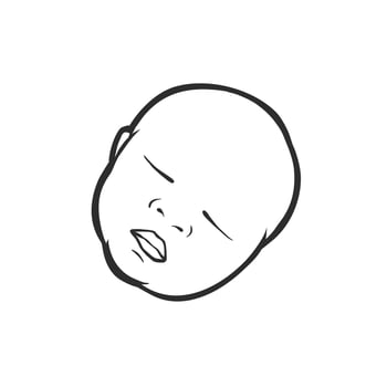 Baby face icon. Baby vector design illustration. Baby face symbol. Baby face icon simple sign.
